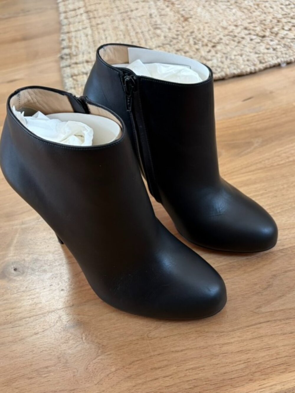 Christian Louboutin Belle 100 Black Leather Ankle Boots EU 38 + Box